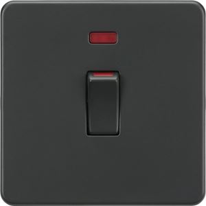 Picture of 45A DP Switch with Neon (1G size) - Anthracite