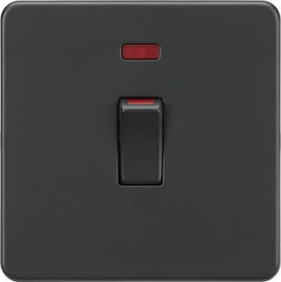 Picture of 45A DP Switch with Neon (1G size) - Anthracite