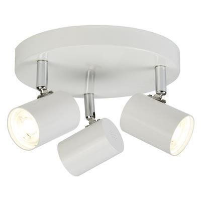 Picture of ROLLO 3LT ROUND SPOTLIGHT - WHITE METAL