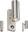 Picture of 230V IP44 2 X GU10 Stainless Steel Up/Down Wall Light with Pir