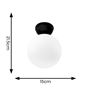 Picture of ORBITAL IP44 BLACK/GLASS  BATHROOM FITTING
