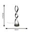 Picture of INFINITY LED DOUBLE TWIST TOUCH TABLE LAMP MATTE BLACK NON DIMMABLEH: 48.5CM D: 13CMSUN