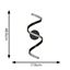 Picture of INFINITY LED SINGLE TWIST WALL LIGHT MATTE BLACK NON DIMMABLEH: 46CM D:14CM DIA: 17CMSUN